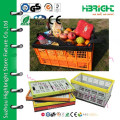 diffrent color plastic folding crate for fruit
